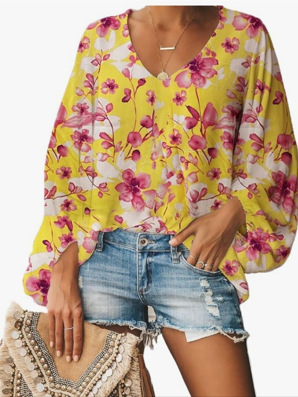 Summer Flowy Blouse, XL, Like New